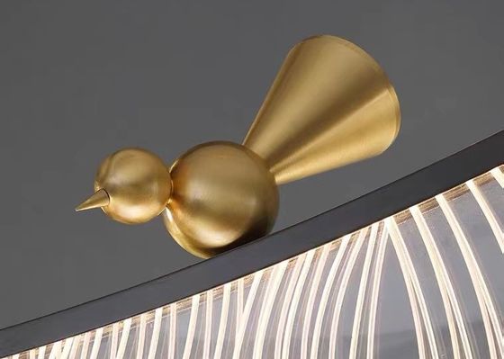 Gold Bird Led Pendant Light Fixtures Suspended Pendant Lamp