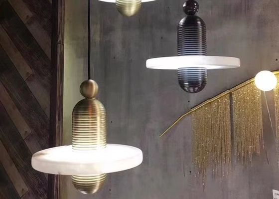 White Marble Led Pendant Lamp For Living Room Contemporary Led Pendant Lights