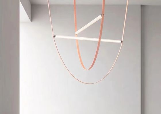 Nordic Home Restaurant Leather Lighting Modern Clearly Glass Shade large Chandelier For Bar