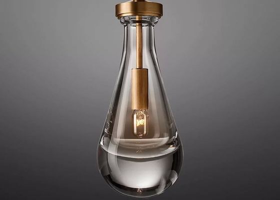 Modern Modern Brass Raindrop Rain Round Chandelier