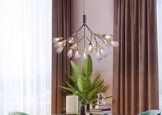 Luxury Pendant Lamp Glass Ball Chandeliers Decor Light Fixtures Magic Bean Ceiling Modern Glass Pendant Lamps