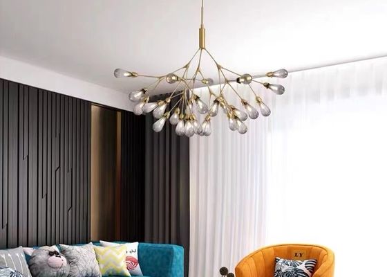 Luxury Pendant Lamp Glass Ball Chandeliers Decor Light Fixtures Magic Bean Ceiling Modern Glass Pendant Lamps