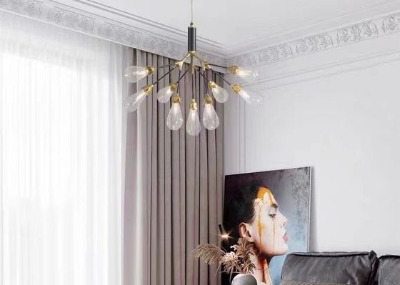 Luxury Pendant Lamp Glass Ball Chandeliers Decor Light Fixtures Magic Bean Ceiling Modern Glass Pendant Lamps