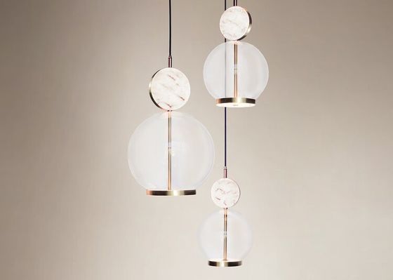 New Marble Led Pendant Chandelier Light Glass Ceiling Kitchen Lights