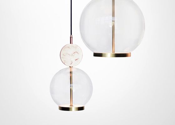 New Marble Led Pendant Chandelier Light Glass Ceiling Kitchen Lights