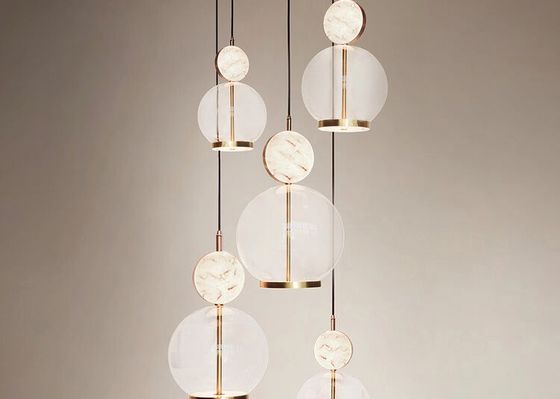 New Marble Led Pendant Chandelier Light Glass Ceiling Kitchen Lights