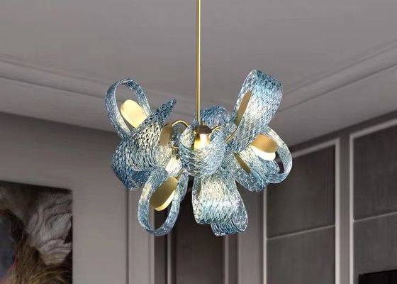 Luxury Hanging Fixture Firework Pendant Lights Led Lighting Modern Flower Glass Chandeliers And Lamps