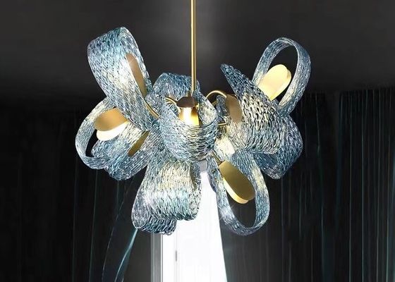 Luxury Hanging Fixture Firework Pendant Lights Led Lighting Modern Flower Glass Chandeliers And Lamps