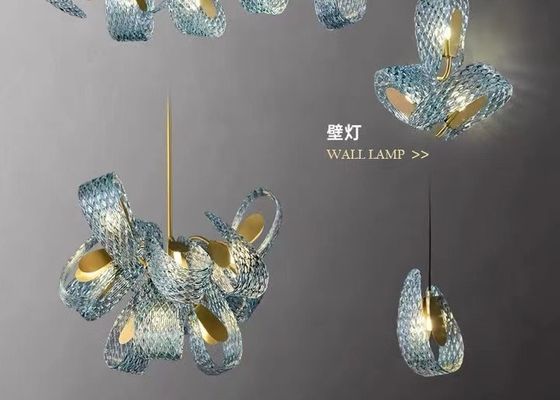 Luxury Hanging Fixture Firework Pendant Lights Led Lighting Modern Flower Glass Chandeliers And Lamps
