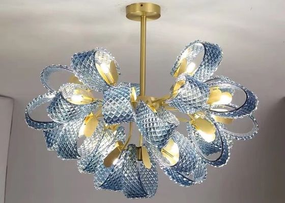 Luxury Hanging Fixture Firework Pendant Lights Led Lighting Modern Flower Glass Chandeliers And Lamps