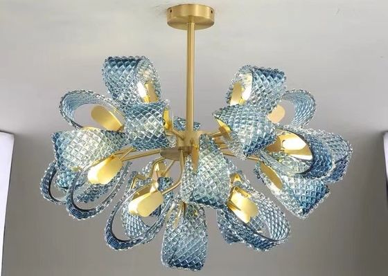 Luxury Hanging Fixture Firework Pendant Lights Led Lighting Modern Flower Glass Chandeliers And Lamps