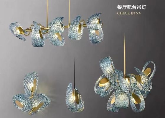 Luxury Hanging Fixture Firework Pendant Lights Led Lighting Modern Flower Glass Chandeliers And Lamps