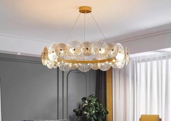 Luxury Hanging Pendant Lights Led Lighting Modern Flower Glass Chandeliers And Lamps