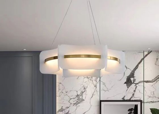 BIG ROUND PENDANT LIGHTS LED LIGHTING HANGING UP IN LIVING ROOM