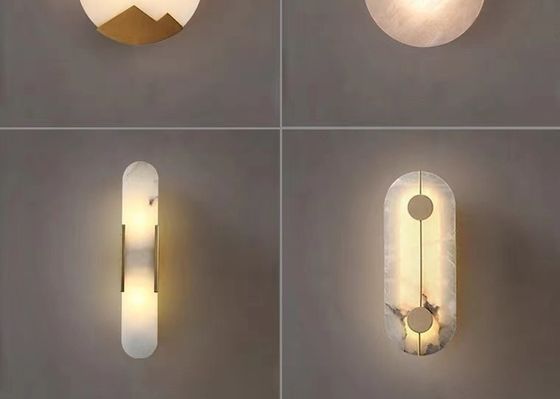 Northern Marble wall lamp corridor living room bedroom study background decorative wall lamp