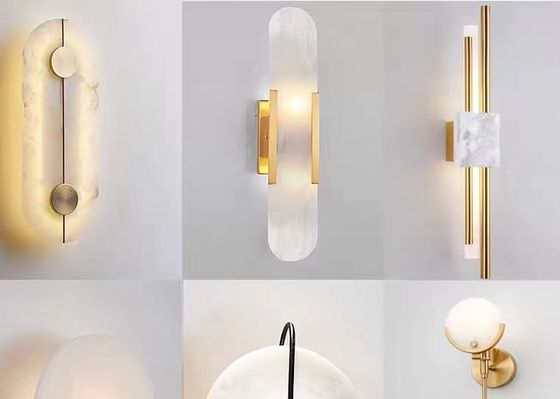 Northern Marble wall lamp corridor living room bedroom study background decorative wall lamp