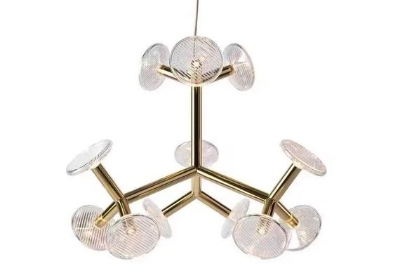Glass Chandelier Ceiling Luxury Interior Led Design Modern Hanging Lamps Pendant Light