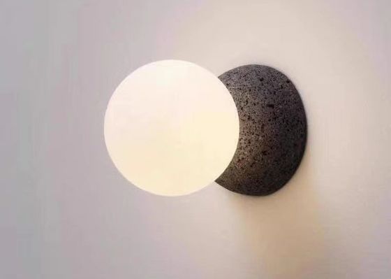 Pink And White Painting Simple Nordic Mordern Light Ball Chandelier Led Cement Wall Lamp Light Glass Balls